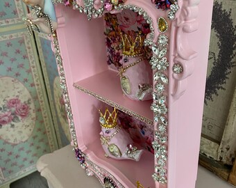 Pink Princess Tabletop Shelf: Crowned Norcrest Angels, Nursery