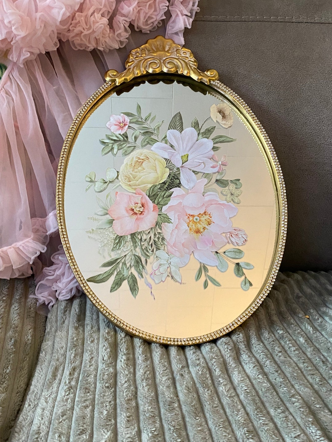 Cadre chiné shabby la petite fille - Un grand marché
