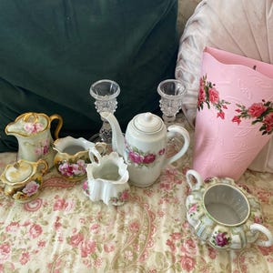 Yard sale style listing, 9 pieces, decorative decor, shabby kitchen  fillers