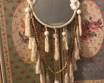 Bohemian wall mirror, touch up shabby glam