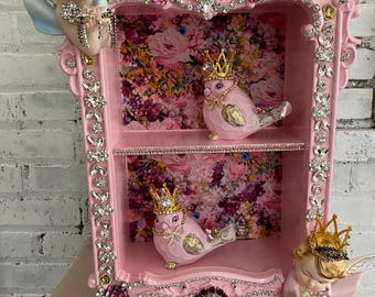 Pink Princess Tabletop Shelf: Crowned Norcrest Angels, Nursery