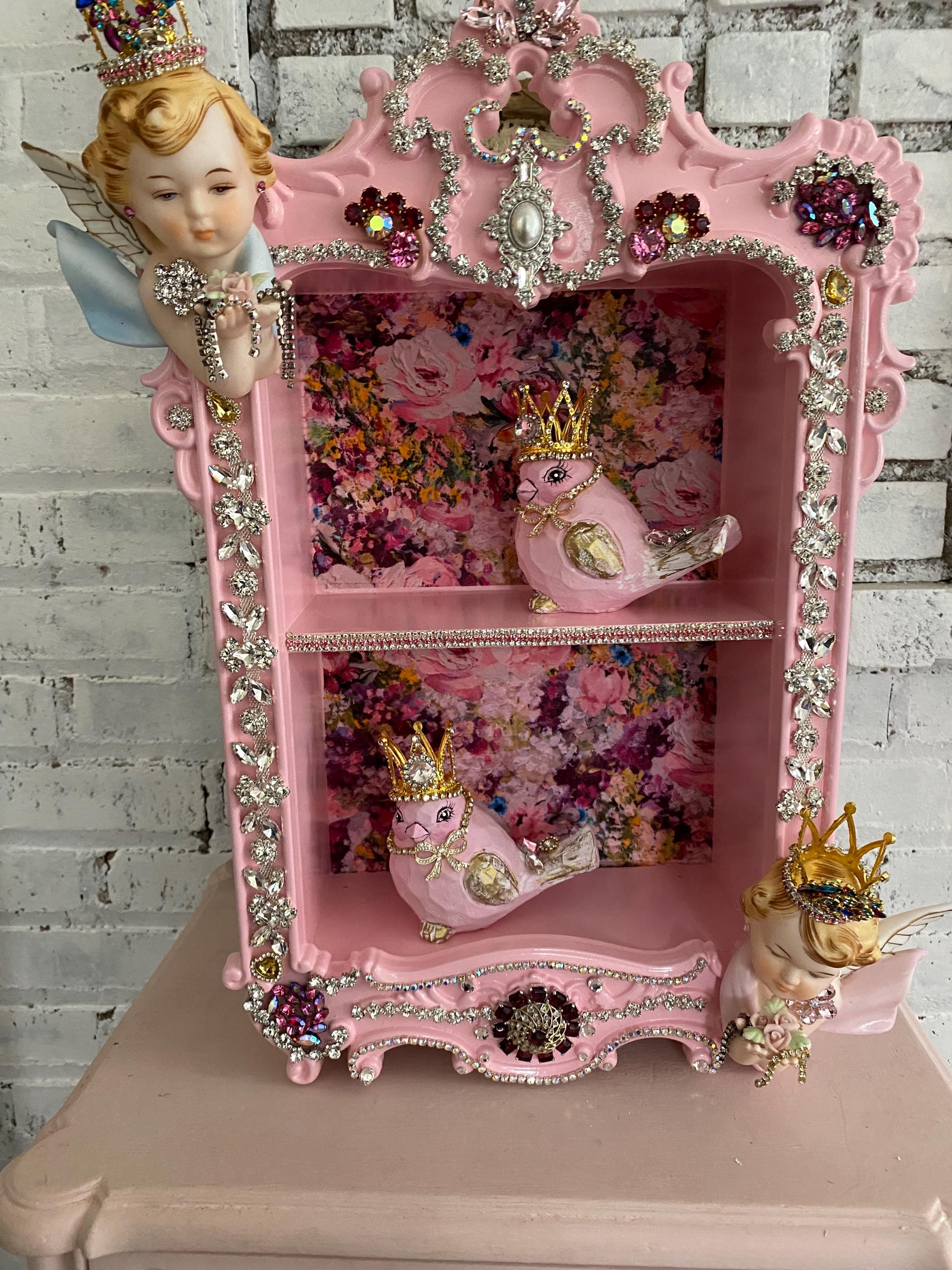 Pink Princess Tabletop Shelf: Crowned Norcrest Angels, Nursery