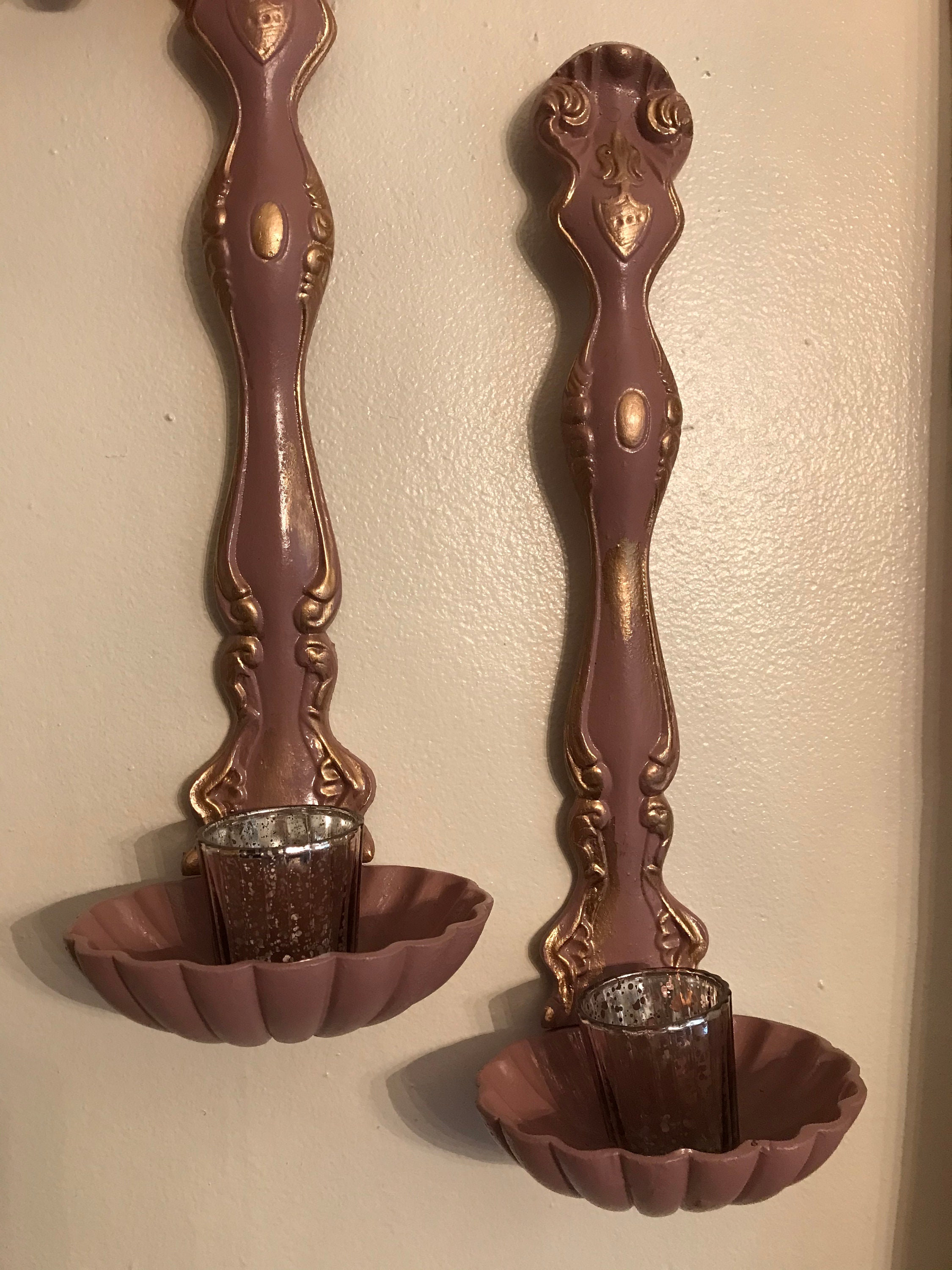 Vintage ornate ladle style candle holder add a plant kitchen Etsy