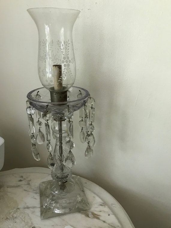 Tall crystal deals lamp