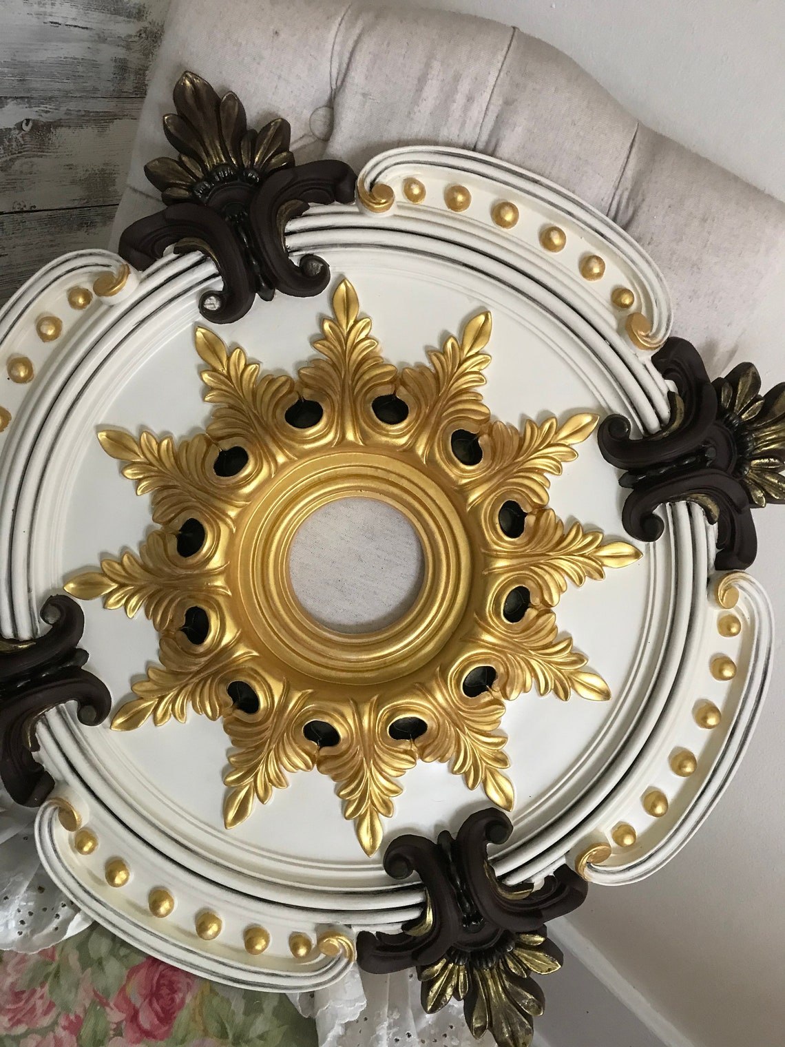 28 Ceiling Medallion Farmhouse Style Chandelier Available Etsy