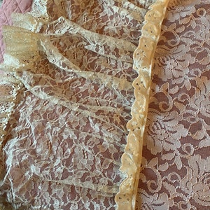 Handmade table runner, pink, dresser scarf, shabby ruffled scarf