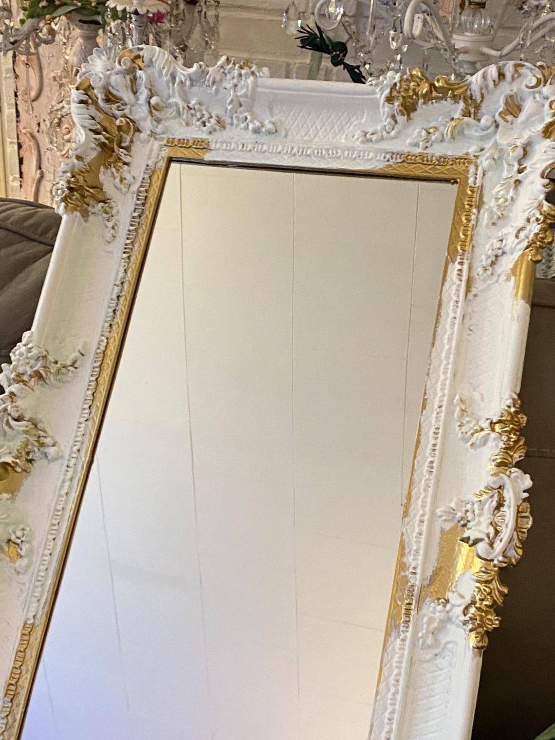 Large Baroque Wall Mirror, Rococo Style Wall Frame, Bathroom
