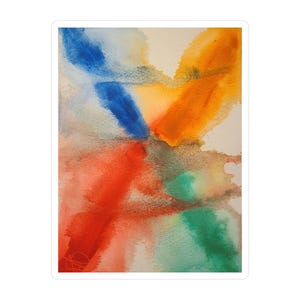 Crosswinds Abstract Watercolor Vinyl Decal - PTSD Emotion Art Sticker for Walls, Laptops & Therapy Spaces