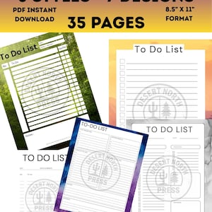 To-Do List Bundle • 5 Styles, Goodnotes Ready (Digital Download)