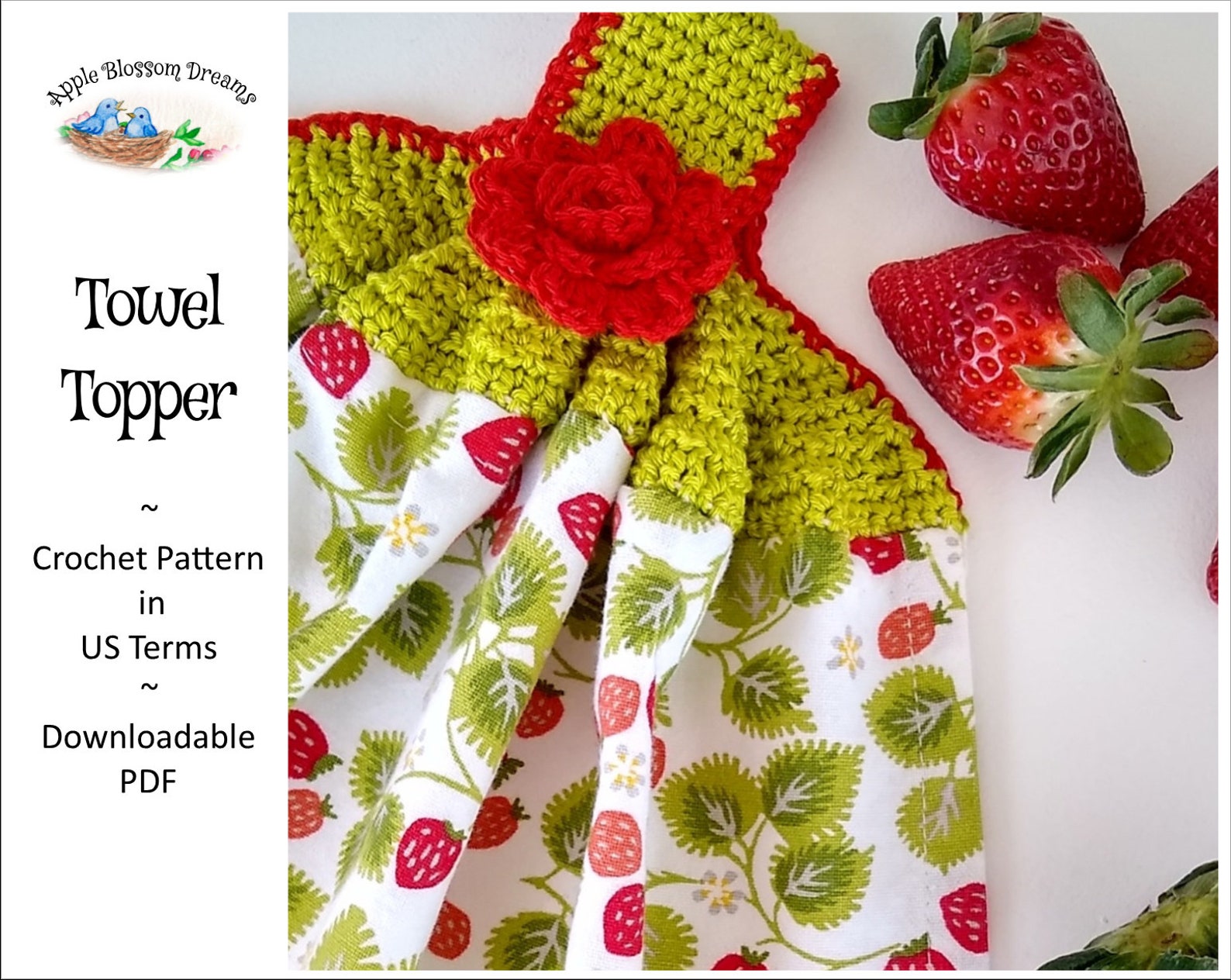 Dish or Tea Towel Topper Crochet Pattern instant Download Etsy
