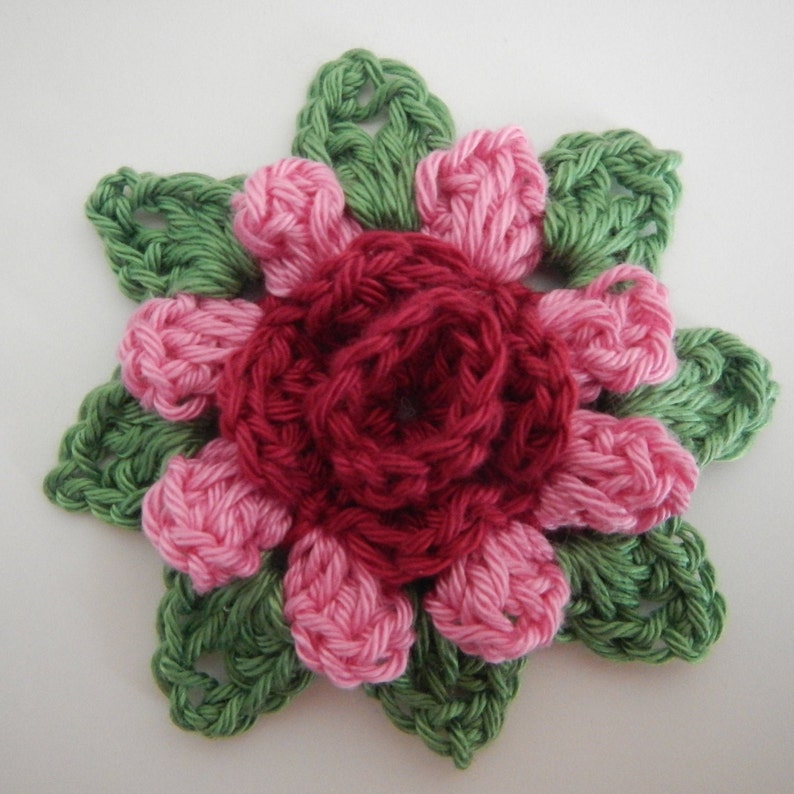 Mitered Blossom Dishcloth Crochet Pattern Instant Download image 7
