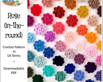 Rose (in-the-round) | Crochet Pattern (Instant Download)