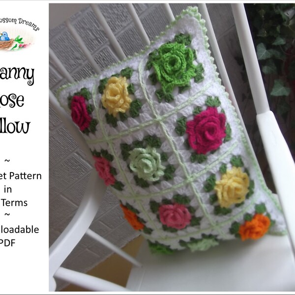 Granny Square Pillow Etsy