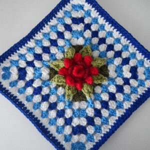 Farmhouse Rose Bedspread or Afghan Crochet Pattern Instant Download image 7