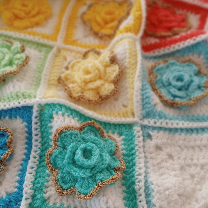 Rose Gold Afghan or Baby Blanket Crochet Pattern instant Etsy