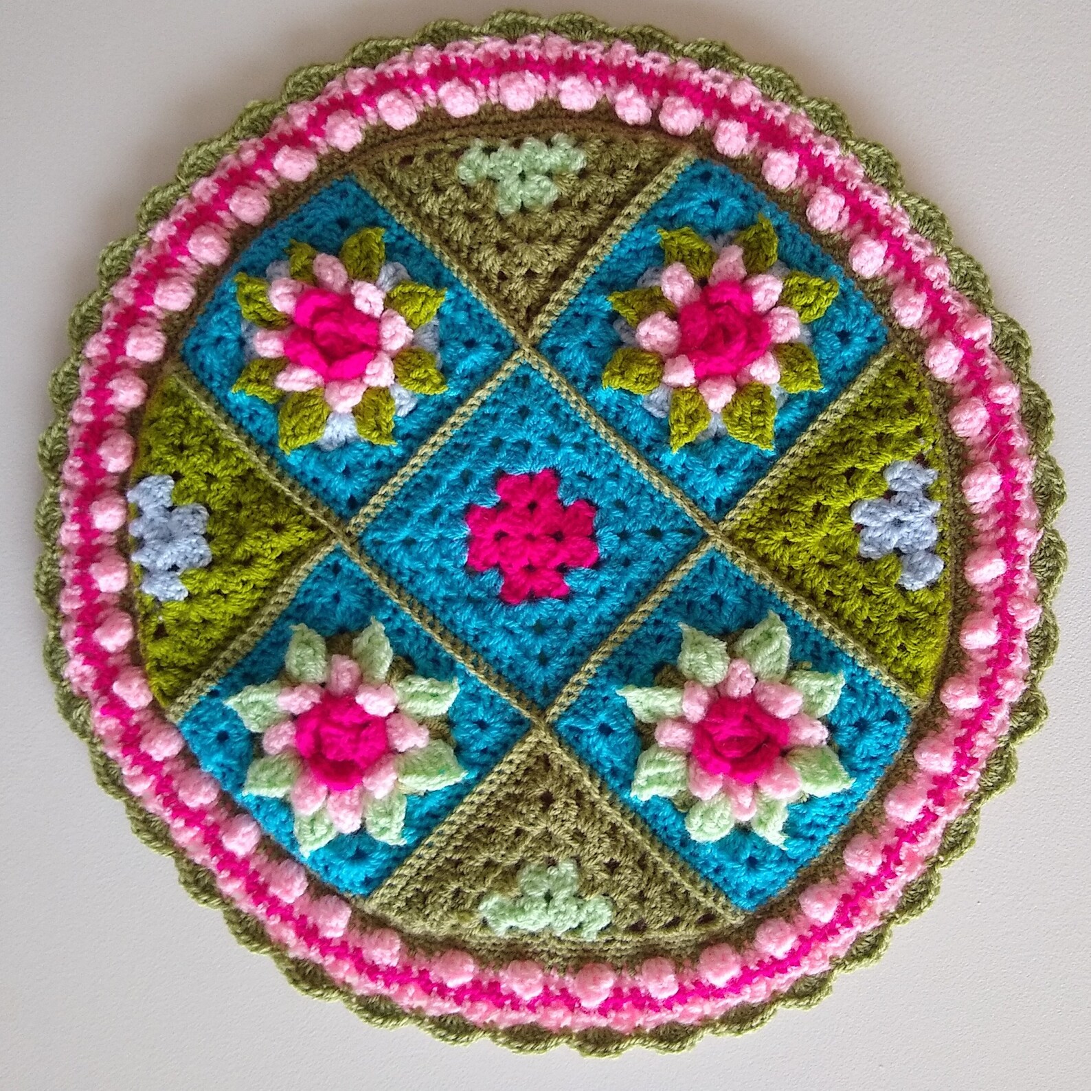 Spring Blossom Cushion Crochet Pattern instant Download Etsy