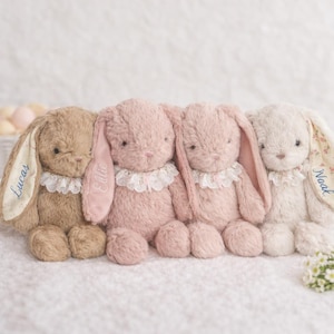 Personlig plyschkanin, personligt namnbroderi, babyminne