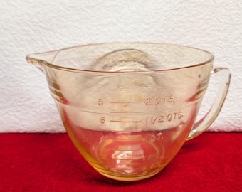 Große Vintage Glas Messbecher Teig Schüssel