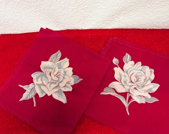 Six Piece Vintage Linen Napkin Set