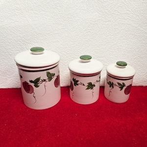 Vintage Ceramic Apple Canisters