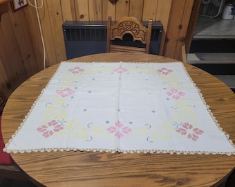 Mantel vintage de punto de cruz