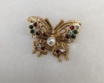 Vintage Butterfly Scarf Clip