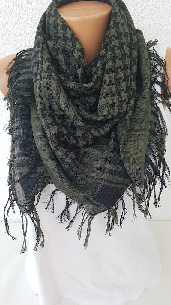 Cotton Shemagh Scarf: Tactical Military Keffiyeh Head Wrap