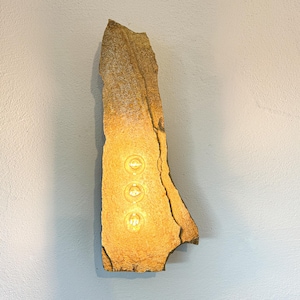 Architectural Wall Lamp – Unikat Wandleuchte aus Naturstein – Handmade Designer Lighting