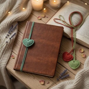 Crochet Heart Bookmark Pattern PDF | Cozy Gift for Book Lover with Video Tutorial