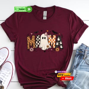 Retro Halloween Mama DTF Transfer: Ghost Mama Shirt, Trendy Spooky Mama Iron on image 9