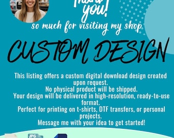 Descarga digital personalizada – Archivo de diseño personalizado PNG JPG SVG