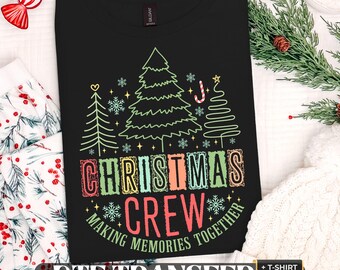 Christmas Crew DTF Transfer, Ready to Press Family Holiday Shirt