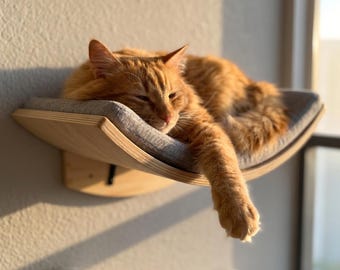 Estantería flotante para gatos, hamaca moderna, muebles para mascotas