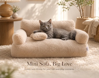 Plush Indoor Pet Sofa Bed –  Cat Couch