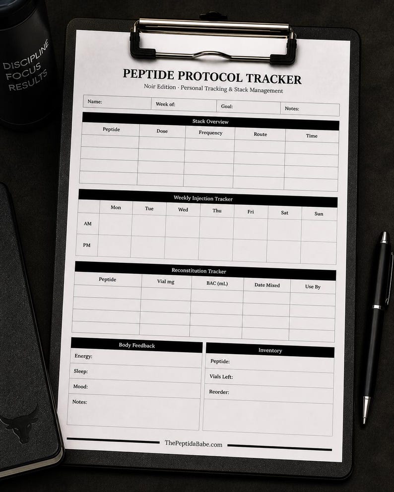 Peptide Injection Log Peptide Protocol Tracker PDF | Injection & Reconstitution Log | Stack ...