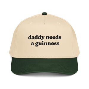 Daddy Needs a Guinness Embroidered Baseball Cap, Snapback Hat For Beer Lovers Husband Boyfriend Gift