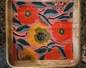 Wooden jewelry tray