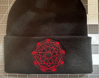 Negro; Gorro King Gizzard Nonagon KGLW