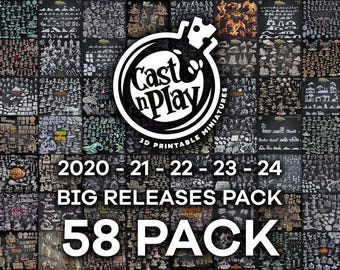 Cast n Play Miniatures Releases Pack Miniatures Pack | Tabletop Miniatures | RPG Miniatures | DnD Miniatures Pack | stl | 3D Print File STL
