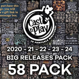 Cast n Play Miniatures Releases Pack Miniature Pack | Bordsminiatyrer | RPG-miniatyrer | DnD-miniatyrer Pack | stl | 3D-utskriftsfil STL