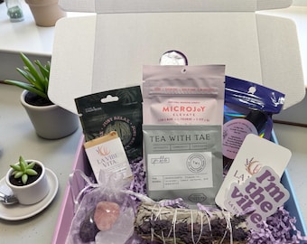 Calm AF Self Care Box | Lavender Relaxation Kit, Wellness Spa Gift - Etsy
