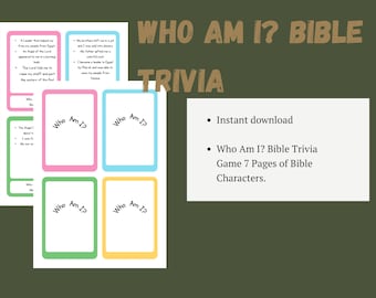 Qui suis-je ? Anecdotes bibliques