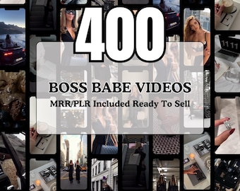 400 Boss Babe Reels | Luxury CEO Lifestyle Content for Instagram & TikTok (MRR/PLR)
