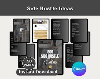 500 ideas para generar ingresos secundarios / Guía de negocios digitales e ingresos pasivos