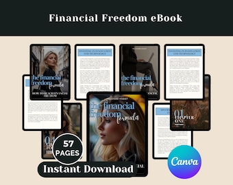 Financial Freedom Ebook | Money Mindset & Personal Finance Canva Template (PLR/MRR)