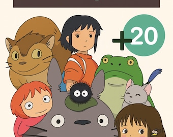 Studio Ghibli Inspired Coloring Book – Cute Cozy Illustrations for Fans of Totoro, Spirited Away & More