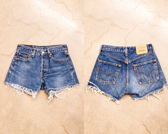 vintage levi thrasher jean shorts