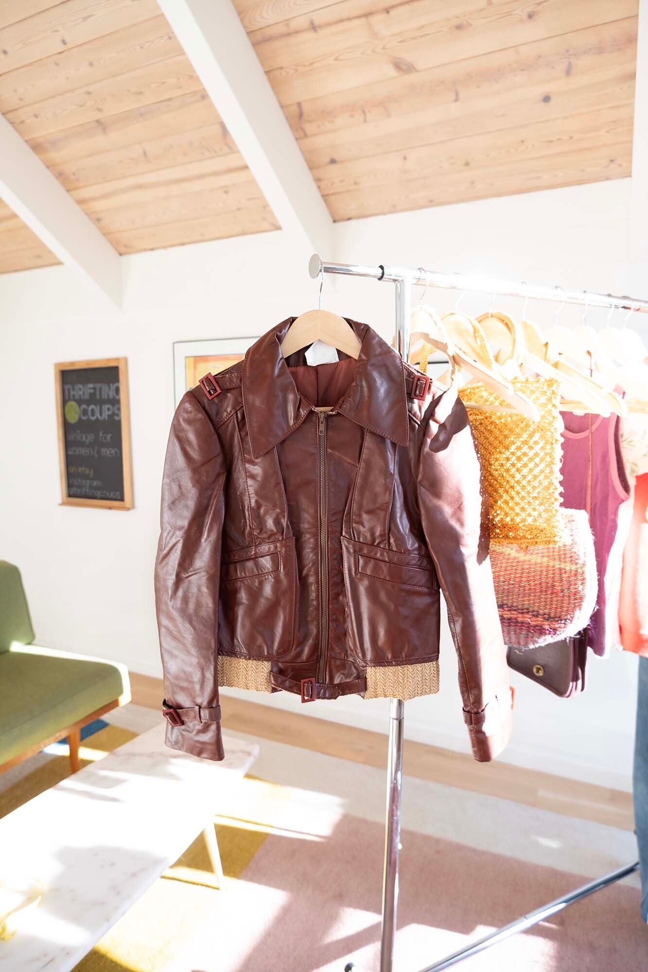Burgundy faux hot sale suede biker jacket