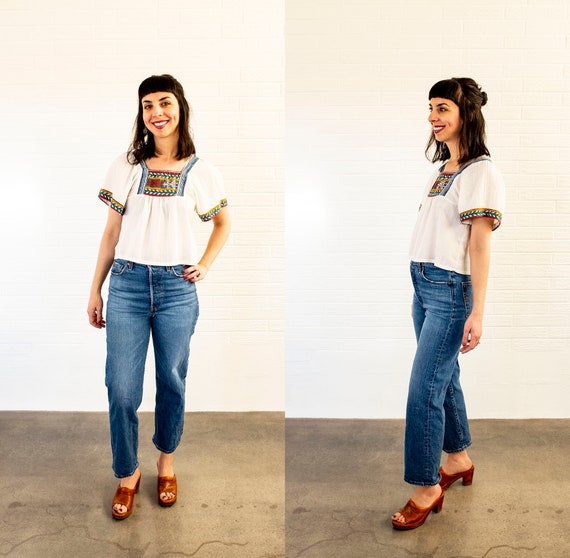 50% Donated // Vintage 1970s You Babes White Gauze