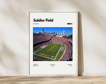 Soldier Field Chicago Poster | Chicago Bears Stadium Print